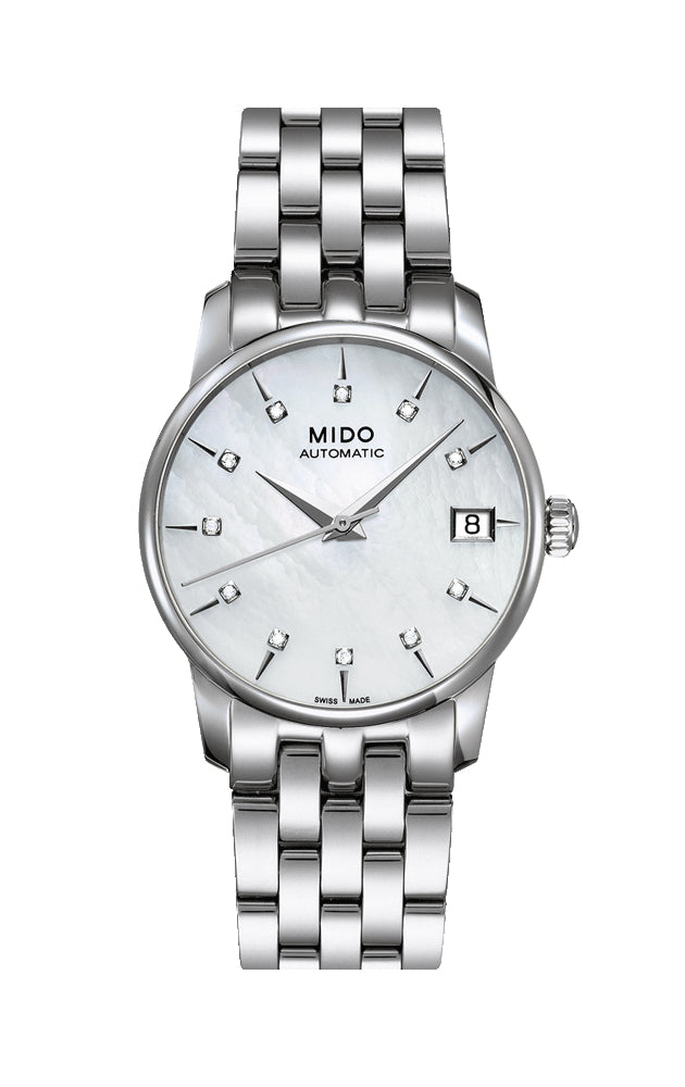 MIDO Mod. BARONCELLI II LADY M016 AUTOMATIC DATA DIAMONDS 33mm SWISS MADE