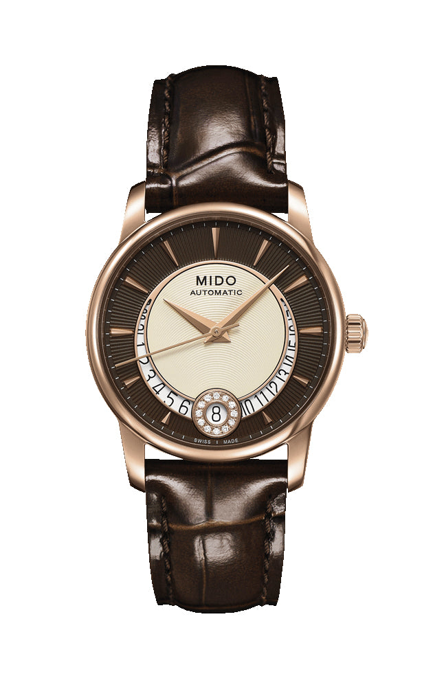 MIDO Mod. BARONCELLI II LADY M015 AUTOMATIC DATA DIAMONDS 33mm SWISS MADE