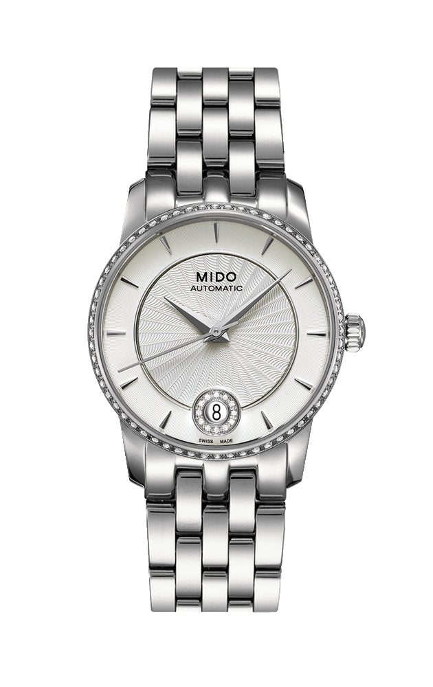 MIDO Mod. BARONCELLI II LADY M010 AUTOMATIC DATA DIAMONDS 33mm SWISS MADE