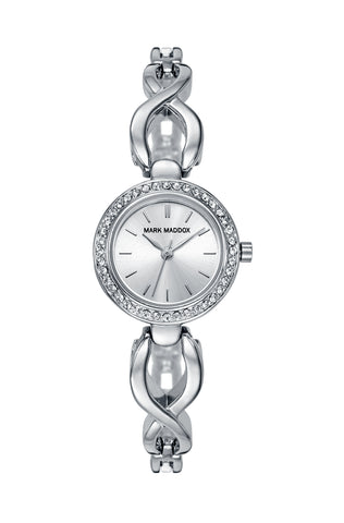 MARK MADDOX Watch – Mod. Trendy Silver. 24 mm. quartz. date. WR 30 meters