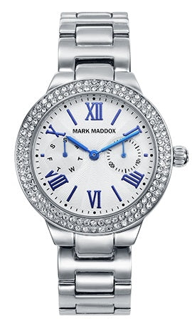 MARK MADDOX WATCHES mod. TRENDY SILVER MM2001-03 . MULTIFUNCION - 38 mm - WR 3 ATM