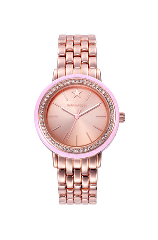 MARK MADDOX Watch – Mod. Pink Gold. 34 mm. quartz. date. WR 30 meters