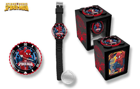 SPIDERMAN  WATCH + MAGNETIC ALARM CLOCK