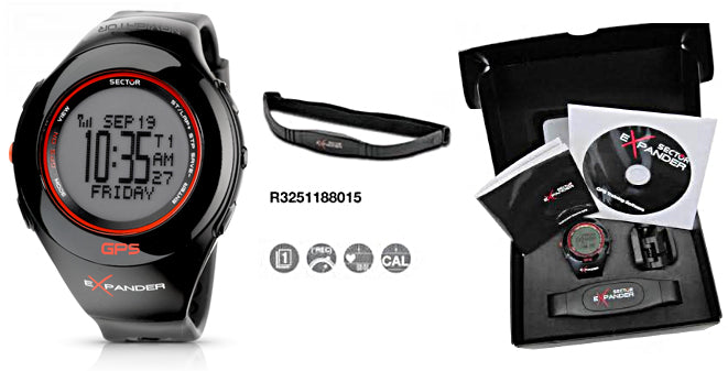 SECTOR WATCH Mod. EXPANDER - Chrono GPS - Google Maps Navigator - Heart rate monitor/Cardiofrequenzimetro - USB charge