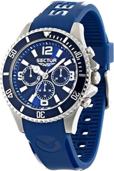 SECTOR R3251161003 Mod. 230 - GENT - 43X30MM - MULTI. - BLUE DIAL BLUE PU - ST. STEEL BRUSHED & POLISHED CASE - MINERAL CRYSTAL - 10 ATM