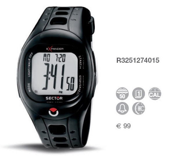 SECTOR Mod. STEP COUNTER. 5 ATM