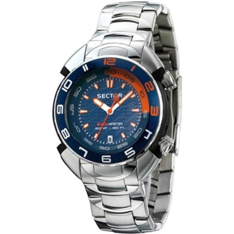 SECTOR SPORT WATCH PRO SUB Mod. MARINE SHARK MASTER - 44mm - WR 200mt - DATE - S/S - BLUE DIAL