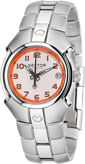 SECTOR Mod. 195 EXT 3H 32MM LU WHITE/ORANGE D/