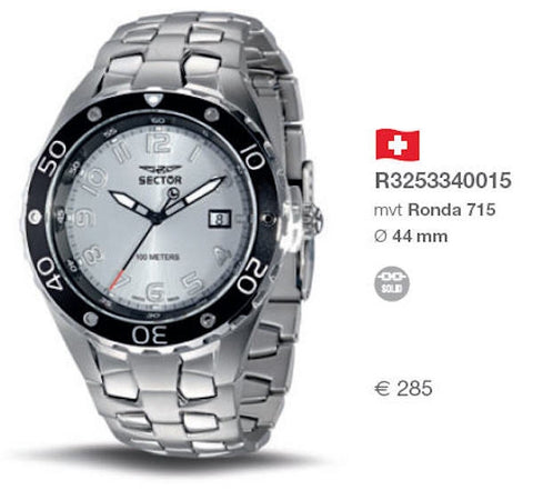 SECTOR Mod. 340 CONTEMPORARY SWISS MADE