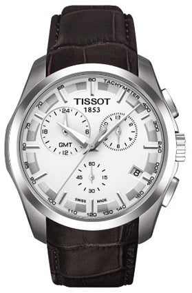 TISSOT - COUTURIER GMT U CHR QTZ C.PELLE Q.SILVER