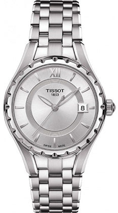 TISSOT Mod. T-LADY - QUARTZ - SILVER DIAL - BRACELET - ROMAN INDEX - DATA - SWISS MADE