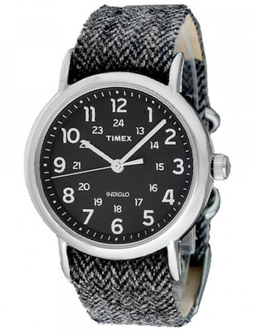 TIMEX WATCHES Mod. WEEKENDER TW2P72000 - STAINLESS STEEL - TEXTIL - MINERAL GLASS - INDIGLO - 38mm - 30 METERS