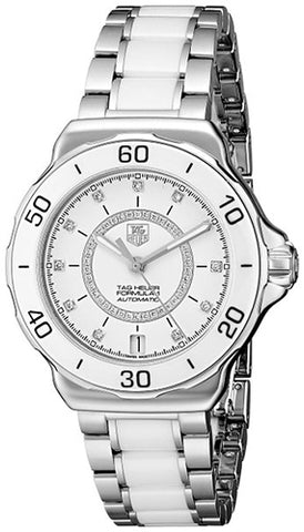 TAG HEUER Mod. F1 AUTO CAL 5 LADY STEEL & WHITE CERAMIC