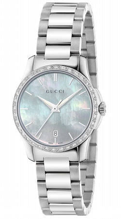 GUCCI WATCH Mod. G-TIMELESS SM WHITE  36 DIAMONDS