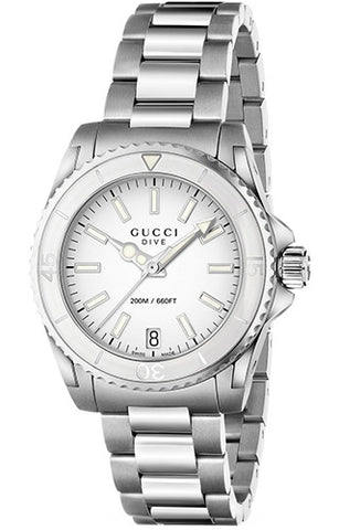GUCCI WATCH Mod. DIVE MD WHITE